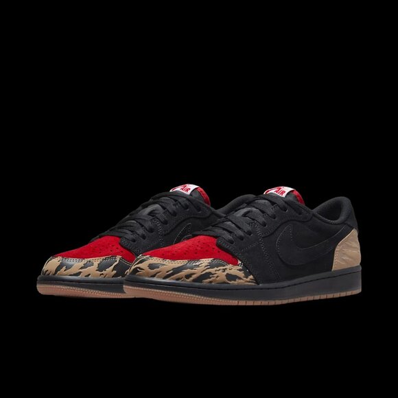 Air Jordan 1 Sz 12.5 Black/Tan/Red Rare Retro Nike Solefly - DN3400 001 Exc Cond - Picture 2 of 13